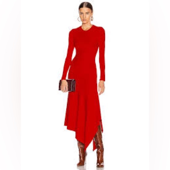 A.L.C Viviana Asymmetrical Long-Sleeve Dress - Picture 7 of 8